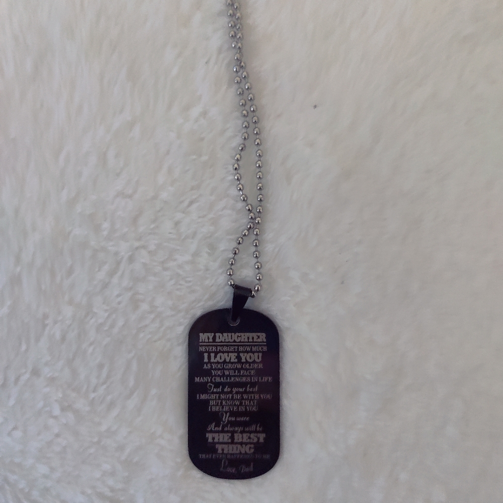 NWOT Encouraging "My Daughter" Necklace